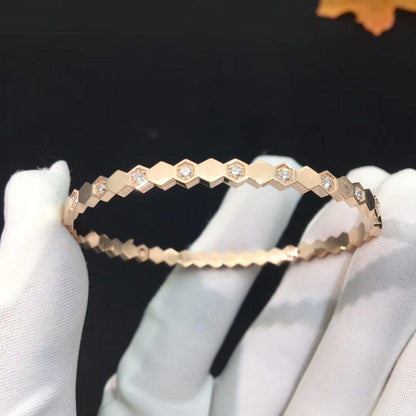 [Stellar Jewelry]BEE LOVE PINK GOLD DIAMOND BRACELET