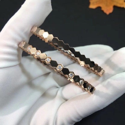 [Stellar Jewelry]BEE LOVE PINK GOLD DIAMOND BRACELET