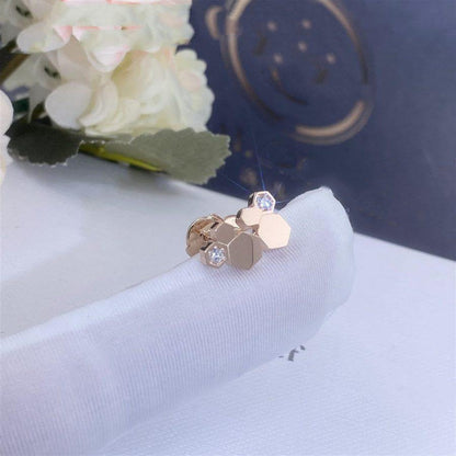 [Stellar Jewelry]BEE LOVE PINK GOLD DIAMOND EARRINGS