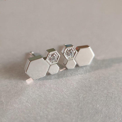 [Stellar Jewelry]BEE LOVE SILVER DIAMOND EARRINGS