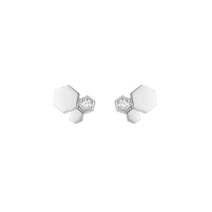 [Stellar Jewelry]BEE LOVE SILVER DIAMOND EARRINGS