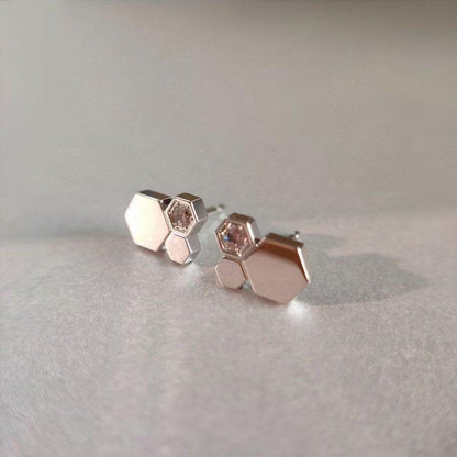 [Stellar Jewelry]BEE LOVE SILVER DIAMOND EARRINGS
