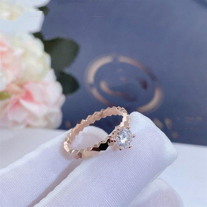 [Stellar Jewelry]BEE LOVE RING PINK GOLD 1 DIAMOND