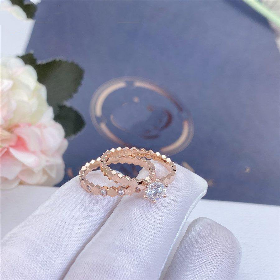 [Stellar Jewelry]BEE LOVE RING PINK GOLD 1 DIAMOND