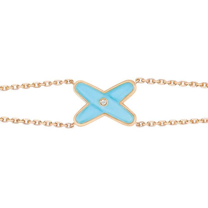 [Stellar Jewelry]JEUX BRACELET TURQUOISE PINK GOLD 1 DIAMOND