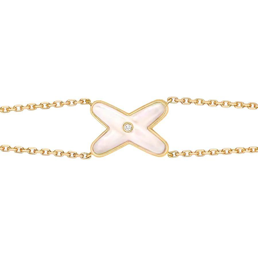 [Stellar Jewelry]JEUX BRACELET WHITE MOP GOLD 1 DIAMOND