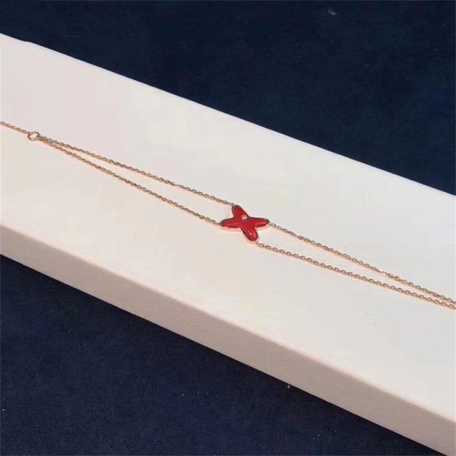 [Stellar Jewelry]JEUX BRACELET CARNELIAN PINK GOLD 1 DIAMOND