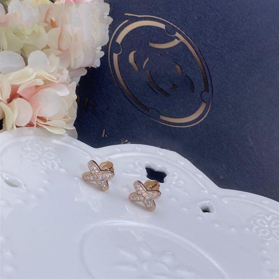 [Stellar Jewelry]JEUX DE PINK GOLD DIAMOND EARRINGS