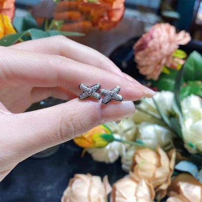 [Stellar Jewelry]JEUX DE SILVER DIAMOND EARRINGS