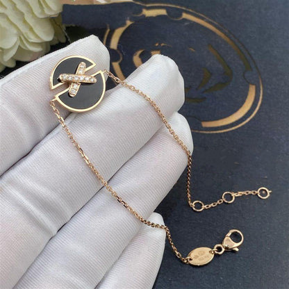 [Stellar Jewelry]JEUX DE BRACELET ONYX PINK GOLD DIAMOND