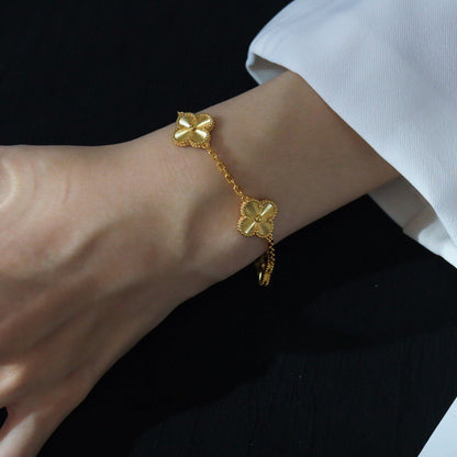 [Stellar Jewelry] CLOVER 5 MOTIF LASER BRACELET COLLECTION