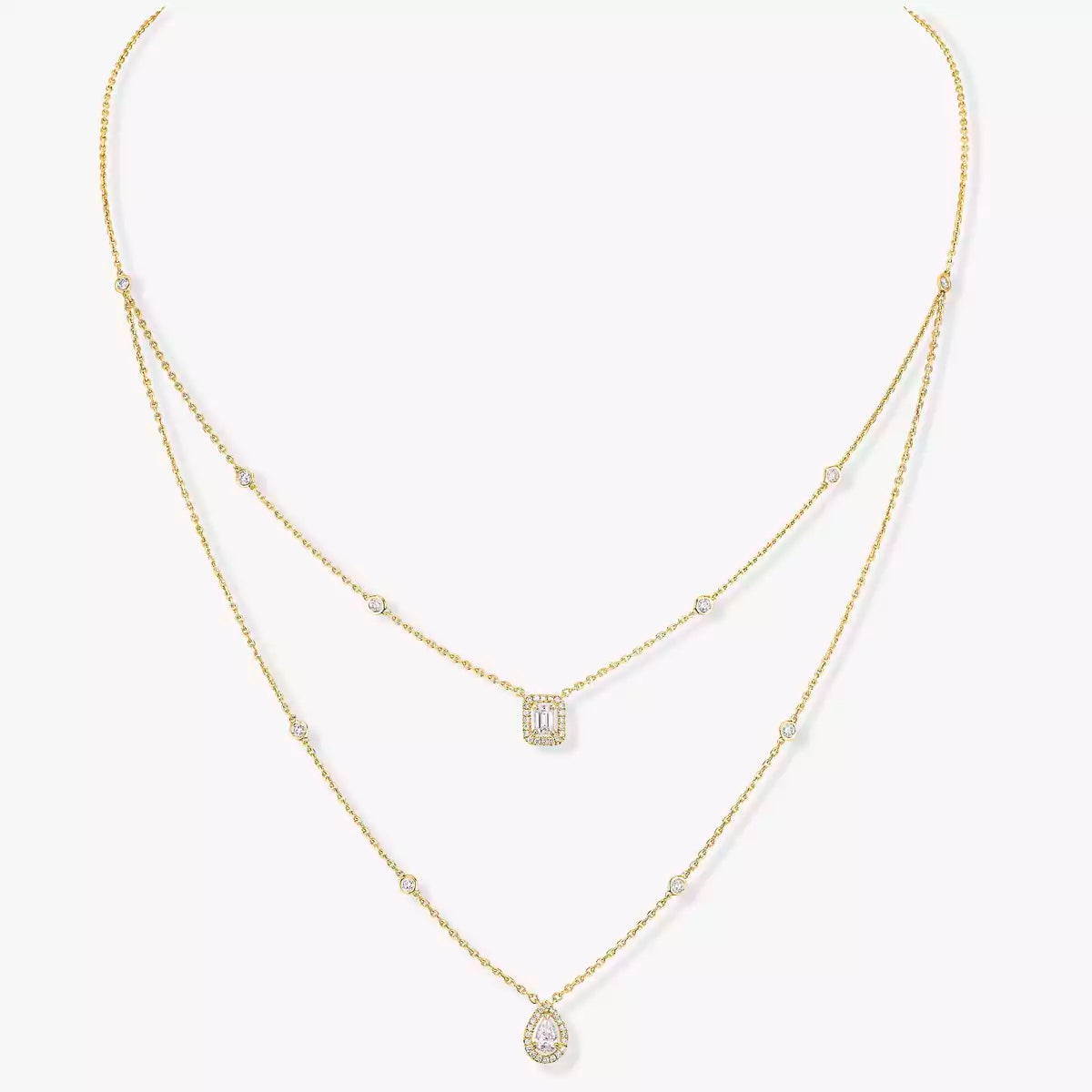 [Stellar Jewelry]Diamond Necklace My Twin 2 Rows