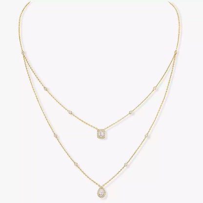 [Stellar Jewelry]Diamond Necklace My Twin 2 Rows