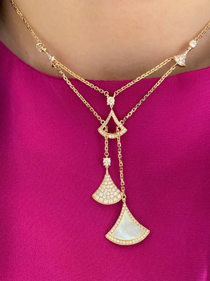 [Stellar Jewelry]BVLGARI Divas’ Dream Multi-Fan Tassel Necklace