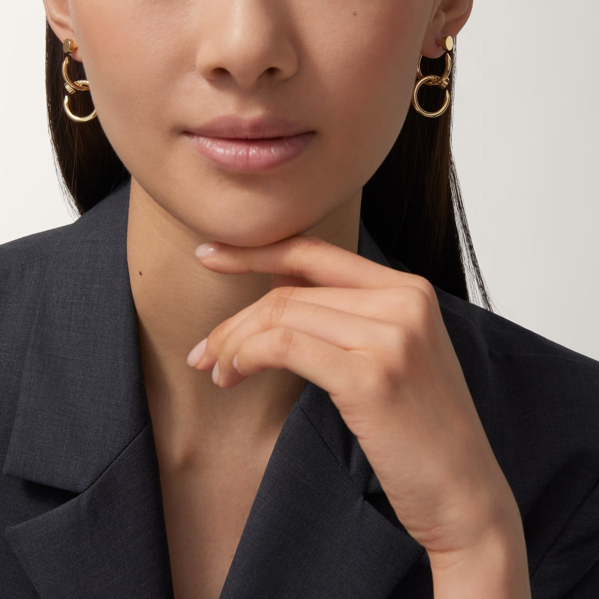 [Stellar Jewelry]JUSTE NO DIAMOND DOUBLE EARRINGS