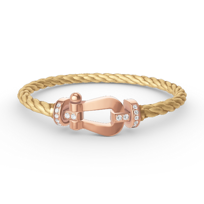 [Stellar Jewelry]FORCE LARGE HORSESHOE HALF DIAMOND BRACELET ROSE GOLD