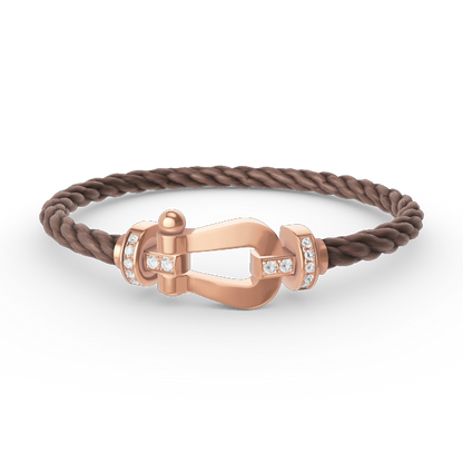 [Stellar Jewelry]FORCE LARGE HORSESHOE HALF DIAMOND BRACELET ROSE GOLD