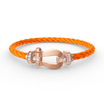 [Stellar Jewelry]FORCE LARGE HORSESHOE HALF DIAMOND BRACELET ROSE GOLD