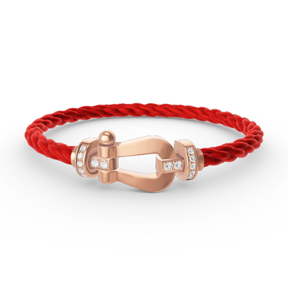 [Stellar Jewelry]FORCE LARGE HORSESHOE HALF DIAMOND BRACELET ROSE GOLD