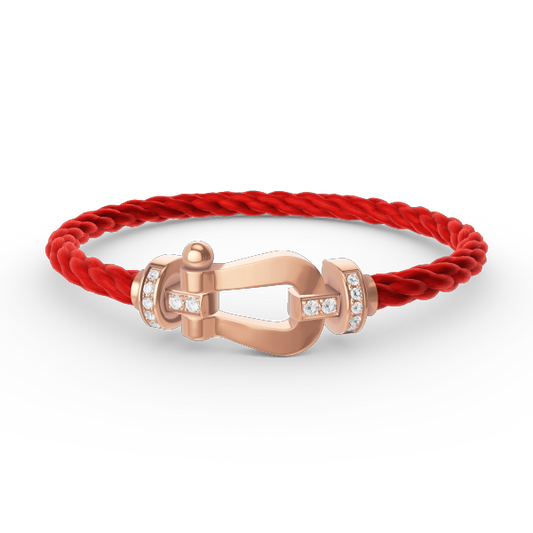 [Stellar Jewelry]FORCE LARGE HORSESHOE HALF DIAMOND BRACELET ROSE GOLD