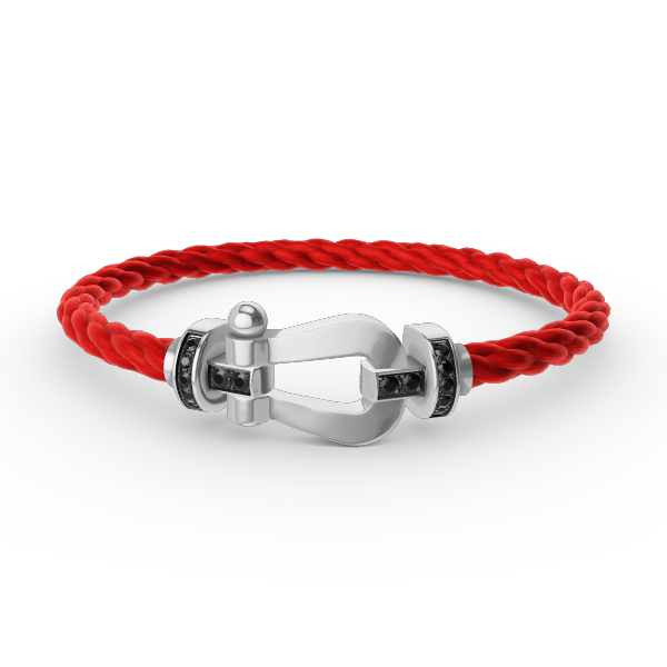 [Stellar Jewelry]FORCE LARGE HORSESHOE BLACK DIAMOND BRACELET SILVER