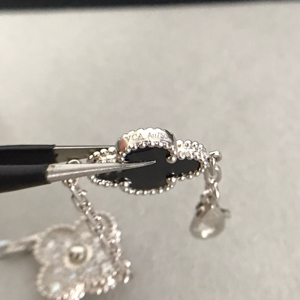 [Stellar Jewelry] CLOVER 5 MOTIF ONYXS BRACELET COLLECTION