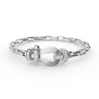 [Stellar Jewelry]FORCE LARGE HORSESHOE CLASP  METAL BRACELET