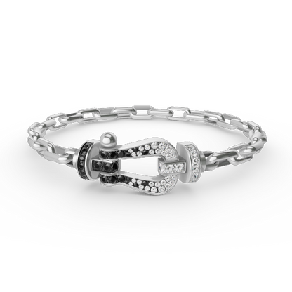 [Stellar Jewelry]FORCE LARGE HORSESHOE CLASP  METAL BRACELET