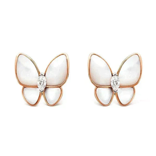 [Stellar Jewelry]BUTTERFLY MOP DIAMOND EARRINGS