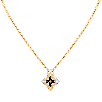 [Stellar Jewelry]STAR PEDANT PINK GOLD DIAMOND NECKLACE