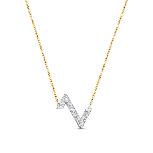 [Stellar Jewelry]VOLT SILVER DIAMOND PEDANT NECKLACE