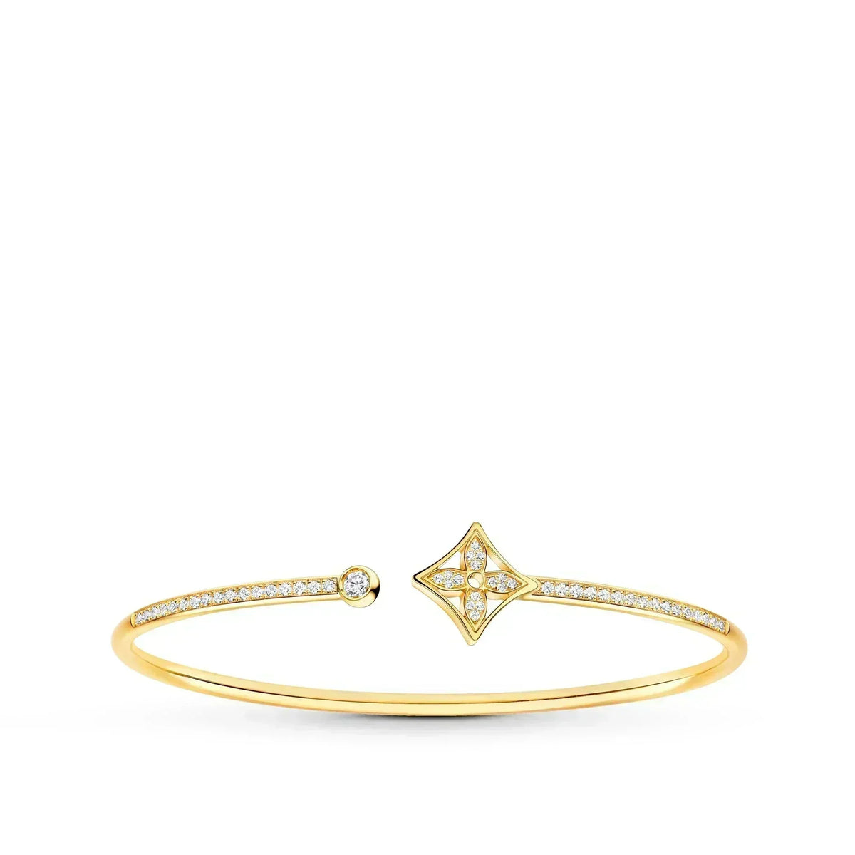 [Stellar Jewelry]IDYLLE GOLD OPEN BRACELET DIAMOND PAVED