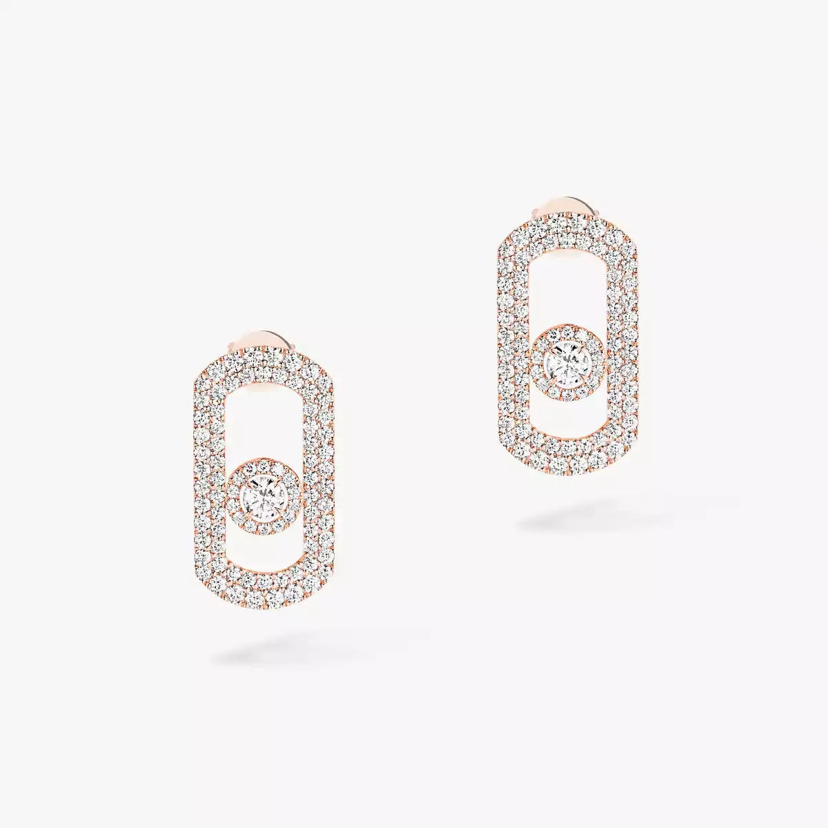 [Stellar Jewelry]So Move Pave_-Set Diamond Earrings in Silver