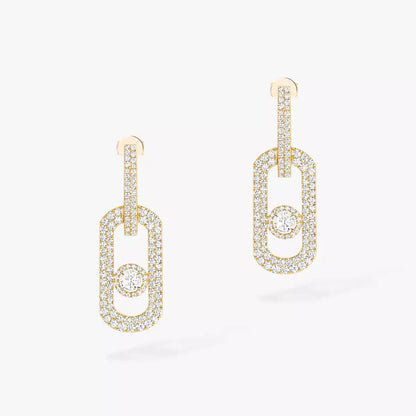 [Stellar Jewelry]So Move XL Pave_-Set Diamond Pendant Earrings