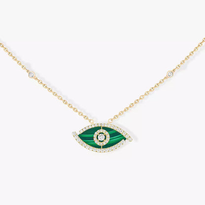 [Stellar Jewelry]Lucky Eye Diamond Necklace in  Gold and Turquoise