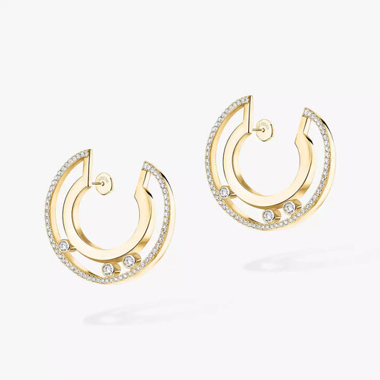 [Stellar Jewelry]Move Romane Small Diamond Hoop Earrings