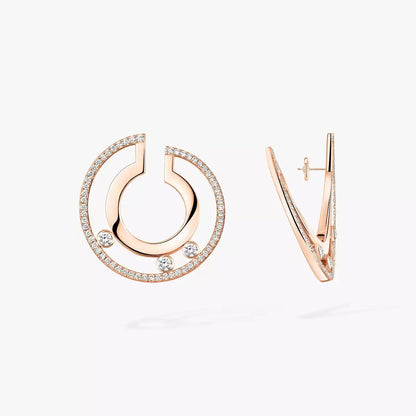 [Stellar Jewelry]Move Romane Small Diamond Hoop Earrings