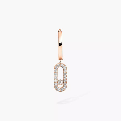 [Stellar Jewelry]Move Uno Single Diamond Hoop Earring