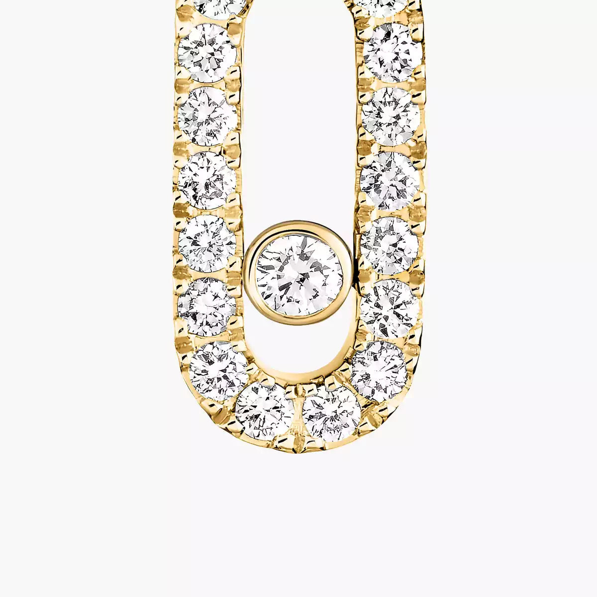[Stellar Jewelry]Move Uno Single Diamond Hoop Earring