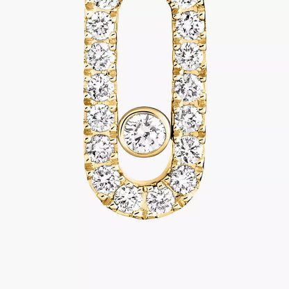 [Stellar Jewelry]Move Uno Single Diamond Hoop Earring