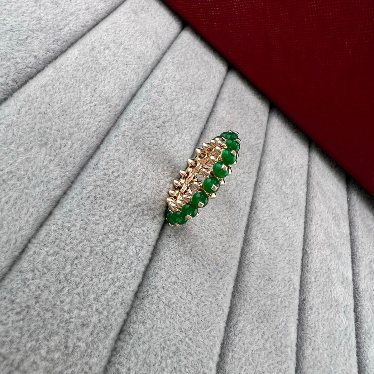 [Stellar Jewelry]PYRAMID COLORED STONE STUD RING
