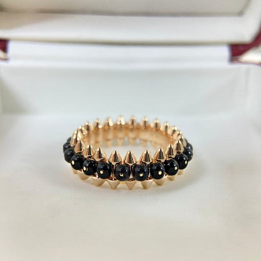 [Stellar Jewelry]BLACK BEAD STUD RING