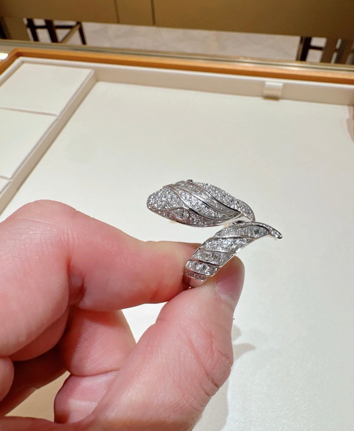 [Stellar Jewelry]BRAND NEW LUXURY SILVER SNAKE RING