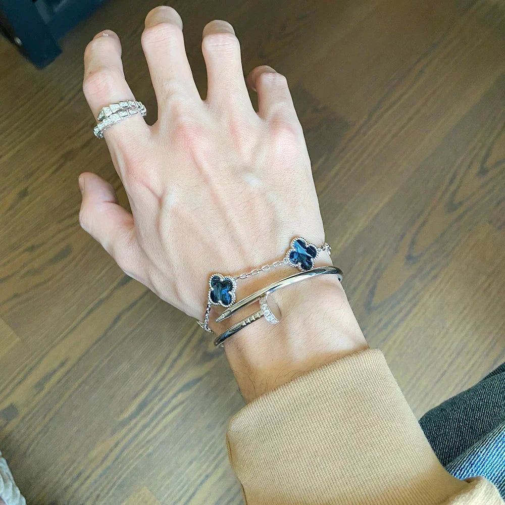 [Stellar Jewelry]CLOVER 5 MOTIF PIETERSITE BRACELET COLLECTION