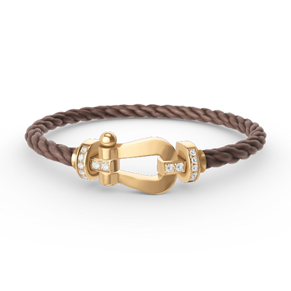[Stellar Jewelry]FORCE LARGE HORSESHOE HALF DIAMOND BRACELET GOLD