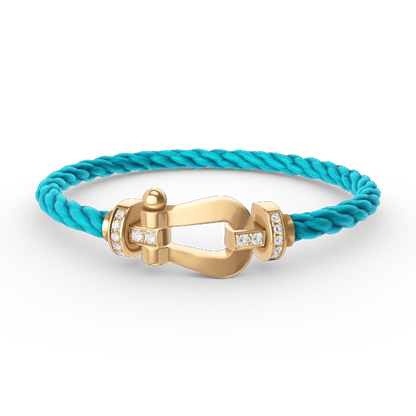 [Stellar Jewelry]FORCE LARGE HORSESHOE HALF DIAMOND BRACELET GOLD