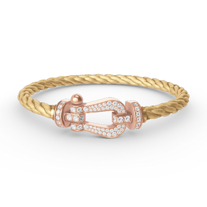 [Stellar Jewelry]FORCE LARGE HORSESHOE FULL DIAMOND BRACELET ROSE GOLD