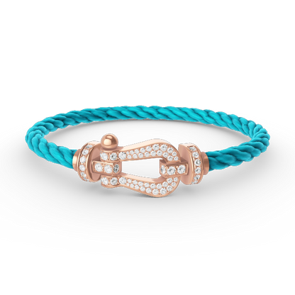 [Stellar Jewelry]FORCE LARGE HORSESHOE FULL DIAMOND BRACELET ROSE GOLD