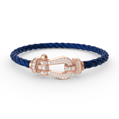 [Stellar Jewelry]FORCE LARGE HORSESHOE FULL DIAMOND BRACELET ROSE GOLD
