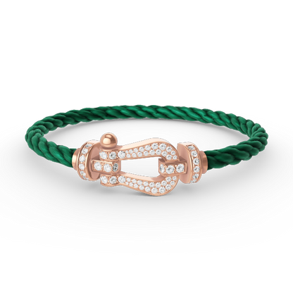 [Stellar Jewelry]FORCE LARGE HORSESHOE FULL DIAMOND BRACELET ROSE GOLD